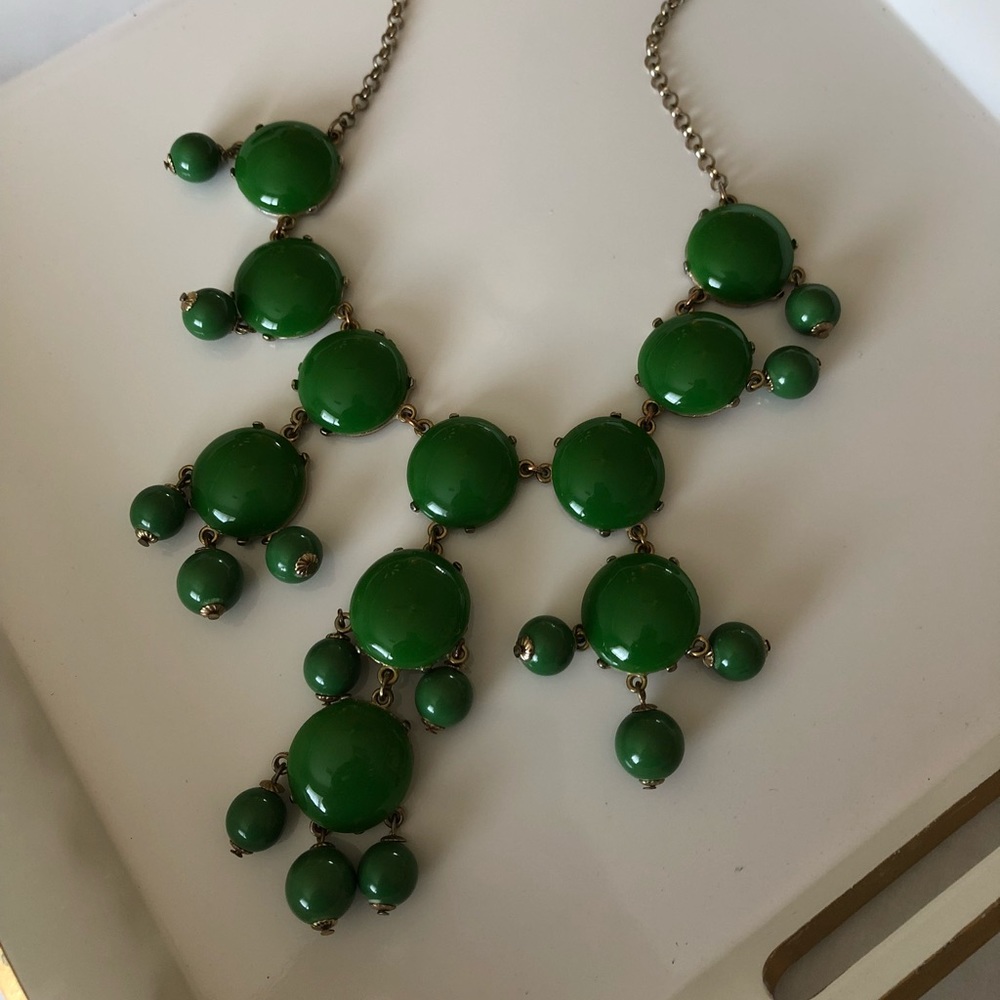 Green jcrew bubble necklace